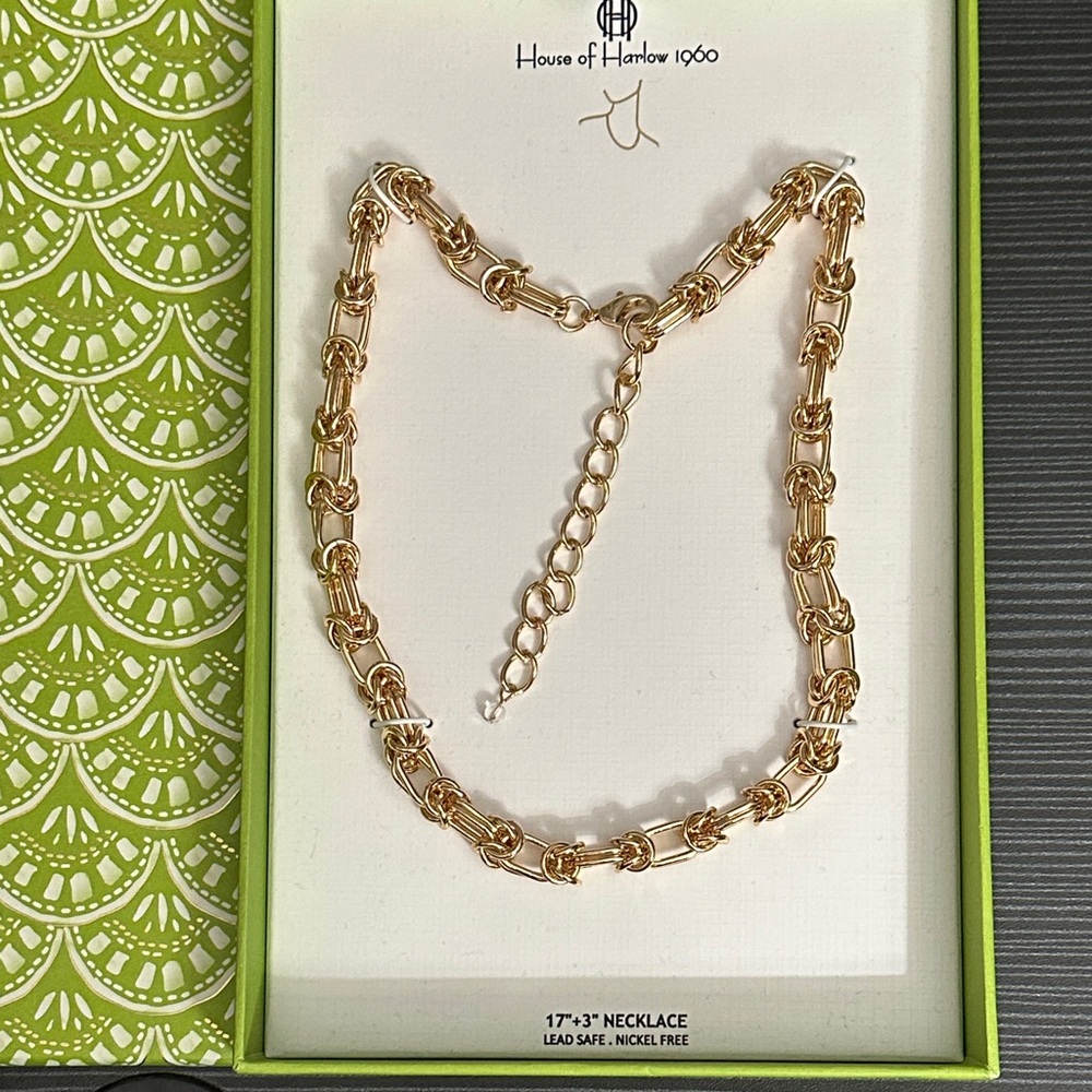House of Harlow 1960 Gold Chain Necklace